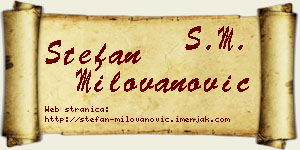 Stefan Milovanović vizit kartica